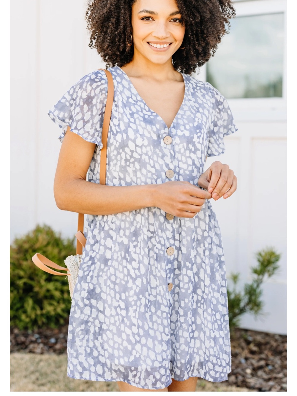 Shop the Mint Blissful Days Gray Swiss Dot Dress Medium